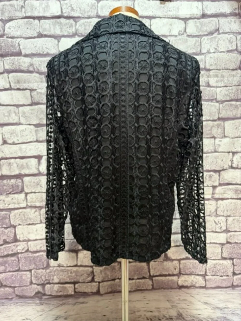 Stera NWT Black Long Sleeve Lace Jacket Size XL